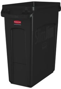 Rubbermaid Slim Jim® mit Belüftungskanälen, 61 l, schwarz