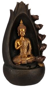 Gerimport brunnen mit Buddha 37 x 30 x 71 cm Polyresin braun/gold