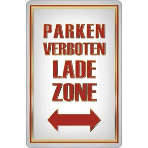 vianmo Blechschild 20x30 cm gewölbt Warnung Parken verboten Ladezone