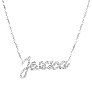 Diamant-Halskette, personalisierbare Pavé-Kristall-Buchstaben-Halskette, Diamant-Anhänger-Schmuck für verpacktes Geschenk