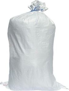 100x Schwerlastsack Gewebesack Hochwassersack Getreidesack Lagersack PP mit rotem Streifen 500 x 900 mm 30 kg weiss