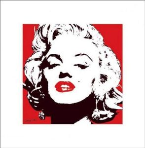 Kunstdruck Marilyn Monroe Red 40x40cm