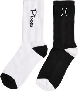 Mister Tee Accessories MT2235 | Zodiac Socks 2-Pack Socken - Farbe: black/white pisces - Größe: 39-42