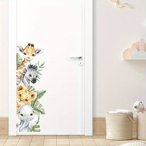GKA Kinder Türaufkleber Safari GK14 Wandsticker Kinderzimmer Wandtattoo 97 cm Atfkleber für Tür Wand Schrank