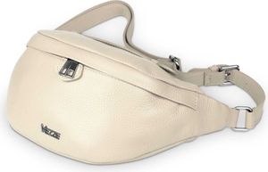 Pancia Gürteltasche aus italienischem Leder – für Hüfte oder Hand, 1 Fach, 2 Taschen, Silberne Beschläge, Beige – Stilvoll und Praktisch Pancia Gürteltasche aus italienischem Leder – für Hüfte oder Hand, 1 Fach, 2 Taschen, Silberne Beschläge, Beige – Stilvoll und Praktisch