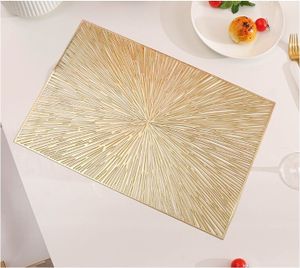 Flamenco Mystique Großer goldener Untersetzer 45x30 cm, Acryl, PVC Material