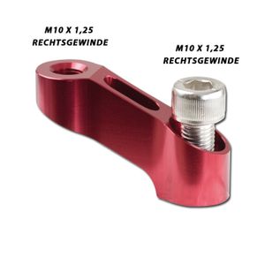 Spiegelarmverlängerung Lenkerausleger, M10 x 1,25 mm Rechtsgewinde, rot eloxiert, VPE=1 Stück