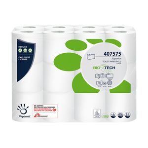 Papernet - 24 Rollen Selbstauflösendes Toilettenpapier  Klopapier Bio Tech 2-lagig