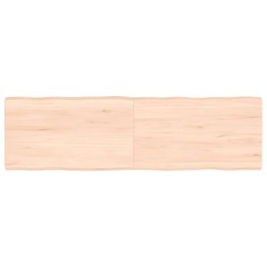 [Home] Tischplatte 140x40x4 cm Massivholz Eiche Unbehandelt Baumkante , Neue Mode 2024 im häuslichen Leben