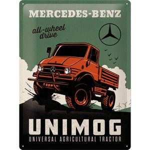 Plechová Ceduľa Mercedes-Benz Unimog 30x40cm