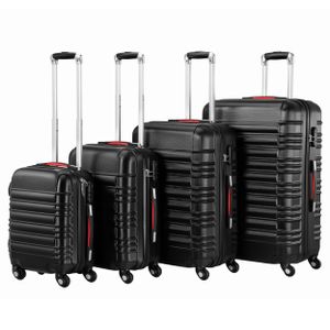 Koffer-Baron® Kofferset »Premium Hartschalenkoffer-Set 4-tlg. ABS, Schwarz«