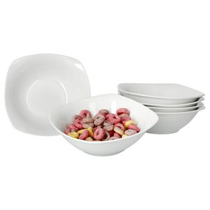 6er Set Müslischale Lilli 450ml 150x150mm Salat Dessert edles Markenporzellan Geschirrset weiß
