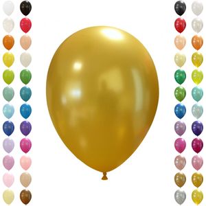 Luftballons ca. 27 cm Naturlatex Ballons, 100 Stück, Metallic Gold