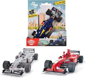 Dickie Toys Rennwagen Formel Racer 14 cm, Maßstab 1:32, 3 Modelle erhältlich: Silber, Blau oder Rot (203341035)