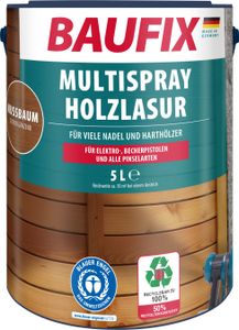 BAUFIX Multispray Holzlasur nussbaum seidenglänzend, 5 Liter, Holzlasur BAUFIX Multispray Holzlasur nussbaum seidenglänzend, 5 Liter, Holzlasur