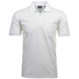 RAGMAN Kurzarm Softknit Poloshirt white 540391 006 *, Größe:XXXL, Farbe:006-weiss