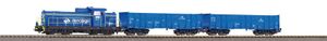 Piko H0 97937 Start-Set mit Bettung Güterzug Diesellok SM 42 mit 2 offenen Güterwagen PKP Cargo IV
