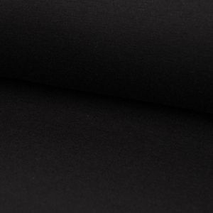Sweatstoff Alpensweat kuschelweich einfarbig schwarz 1,50m Breite