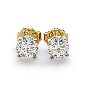Brillant Diamant Ohrstecker Paar 750/- Gelbgold 18 Karat Gold 0,80 ct IF/F