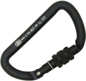 Kong Italy Mini D Karabinerhaken Schwarz  Schwarz One Size