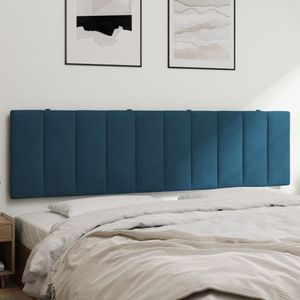 vidaXL Kopfteil-Kissen "Hanko" Blau 180 cm Samt