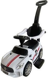 Detské odrážadlo so zvukom a vodiacou tyčou Baby Mix RACER biele