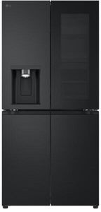 LG GMG861EPAE Stand Side-by-Side Kombination Slim Multidoor, 83, 5 cm breit, 508 L, Total NoFrost, Eis-, Crushed Ice- und Wasserspender, InstaView, Wassertank, Essence Matt Black