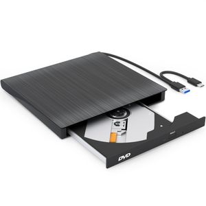 Strex Externe CD/DVD Laufwerk - Player und Brenner DVD +/-RW - Plug & Play - USB 3.0 & Type-C DVD-Player - Geeignet für Windows, Mac und Linux - Optisches Laufwerk
