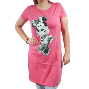 Nachthemd Damen lang Disney Minnie Mouse Schlafhemd 100% Baumwolle T-Shirt Rosa, Größe TVM Europe:S Damen, Farbe TVM Europe:rosa