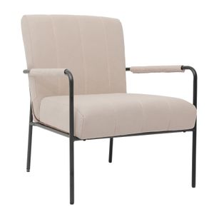 SVITA KYLE Loungesessel Polstersessel Armlehnensessel Akzentstuhl Wohnzimmer Büro mit Armlehne Beige