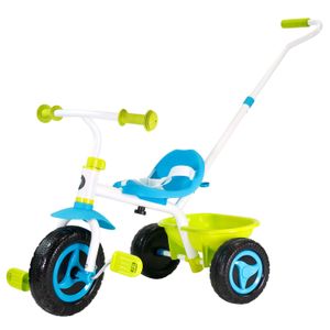 Best Sporting Dreirad 2 IN 1 für Kinder 18-36 Monate, abnehmbare Schubstange, Farbe:weiß