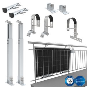 NuaSol -NuaFix Balkongelände Halterung Solar- & PV-Montagesysteme rund für ein Solarmodul aus Edelstahl