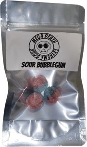 Mega Death Extreme Sour Bubblegum Candy Balls 3 Stück