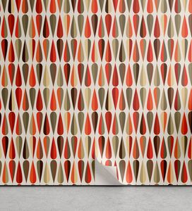 ABAKUHAUS Retro abziehbare & klebbare Tapete für Zuhause, 70er Jahre Retro-Stil, selbstklebendes Wohnzimmer Küchenakzent, 33 cm x 180 cm, Mehrfarbig