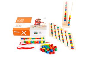Toys for Life Sortiere die Perlen Montessori Holz Spiel
