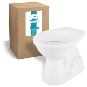 Calmwaters® Universal Stand-WC mit senkrechtem Abgang innen als Tiefspüler in Weiß, Toilette mit Spülrand aus hochwertiger Sanitärkeramik, Standard-Form, WC mit Bodenabfluss, 07AB2267