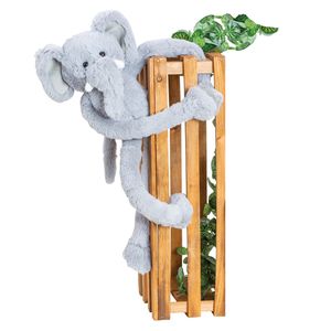 Elefant Kuscheltier 45 cm Grau Plüschtier mit Kletthänden