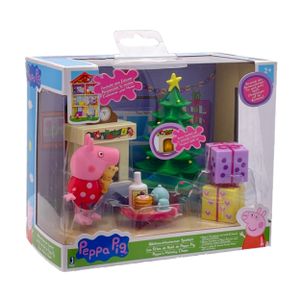Jazwares 97038 - Peppa´s Weihnachtszimmer Spielset, Original Peppa Pig Spielzeug, ab 2 Jahre