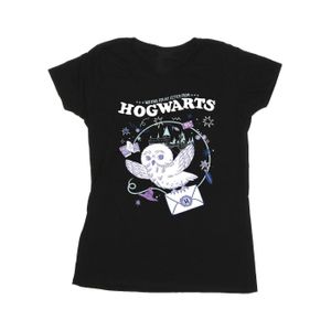 Harry Potter - "Owl Letter From Hogwarts" T-Shirt für Damen BI24046 (S) (Schwarz)
