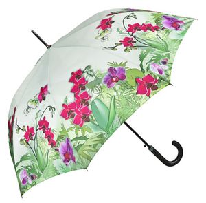 Regenschirm - Stockschirm - Orchideen Schirm mit Blumen