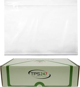 25 Stück TPS247 Lieferscheintaschen - Dokumenttaschen DIN C5 für A5 transparent selbstklebend