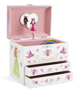 Jewelkeeper- Musical Jewelry Box with 2 Pullout Drawers, Glitter Rainbow and Stars Unicorn Design, The Unicorn Tune