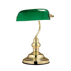 Bankerlampe, Glasschirm, grün, H 36 cm