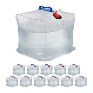 relaxdays 12er Set faltbare Wasserkanister 20 L