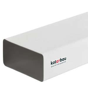 KOTARBAU® Flachkanal 110x55mm Lüftungskanal Kunststoff 150cm L Dunstabzug Weiß