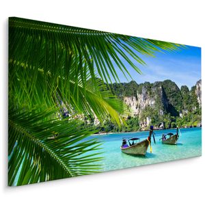 Fabelhafte Canvas LEINWAND BILDER 120x80 cm XXL Kunstdruck Natur Meer Strand Karibik