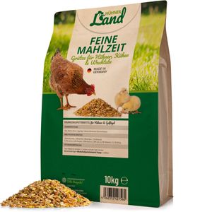 HÜHNER Land Natur Hühnerfutter Feine Mahlzeit 10kg, für Hühner, Küken und Wachteln – Kükenfutter, Futterabwechslung ohne Zusätze
