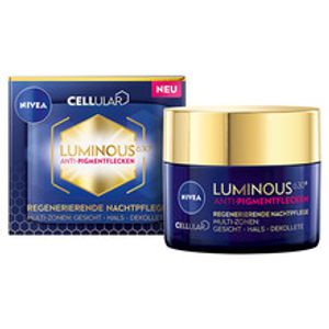 NIVEA Cellular Luminous630® Anti-Pigmentflecken Nachtcreme 50ml, Nachtcreme, Frauen, Gesicht, Anti-Mitesser, Feuchtigkeitsspendend, Gl
