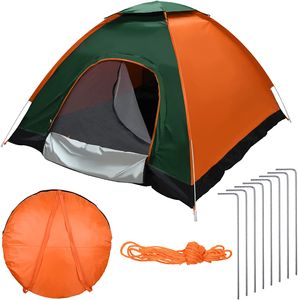 Campingzelt, Pop-up Zelt, Automatik Wurfzelte, für 3-4 Personen, Großes Familienzelt mit Tragetasche, für Festival, Campingplatz, Zelten und Co