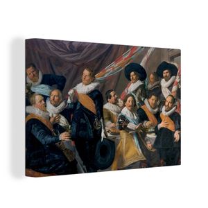 OneMillionCanvasses® Malba na plátně Nástěnná malba na plátně - Důstojníci milice svatého Jiří - Frans Hals - 120x80cm